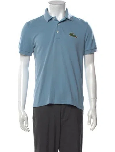 Pre-owned Lacoste Collar Short Sleeve Polo Shirt In Blue