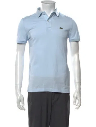 Pre-owned Lacoste Collar Short Sleeve Polo Shirt In Blue