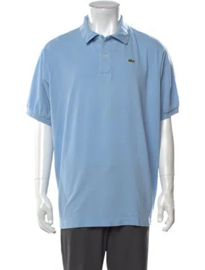 Pre-owned Lacoste Collar Short Sleeve Polo Shirt In Blue