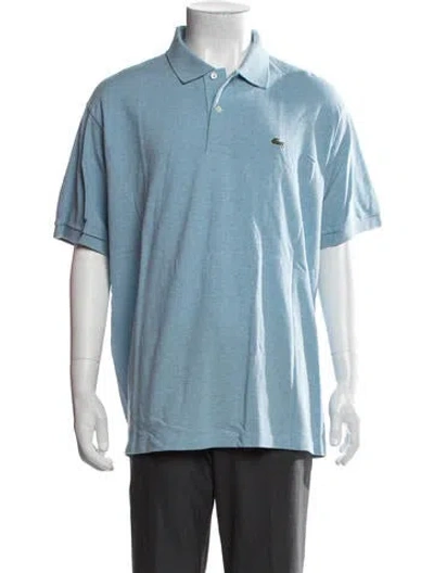 Pre-owned Lacoste Collar Short Sleeve Polo Shirt In Blue