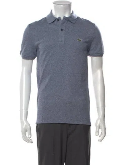 Pre-owned Lacoste Collar Short Sleeve Polo Shirt In Blue