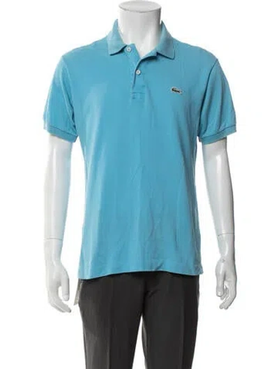 Pre-owned Lacoste Collar Short Sleeve Polo Shirt In Blue