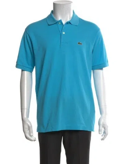 Pre-owned Lacoste Collar Short Sleeve Polo Shirt In Blue