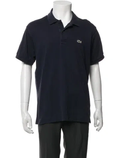 Pre-owned Lacoste Collar Short Sleeve Polo Shirt In Blue