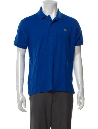 Pre-owned Lacoste Collar Short Sleeve Polo Shirt In Blue