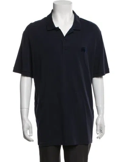 Pre-owned Lacoste Collar Short Sleeve Polo Shirt In Blue