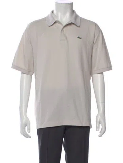 Pre-owned Lacoste Collar Short Sleeve Polo Shirt In Gray