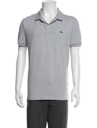 Pre-owned Lacoste Collar Short Sleeve Polo Shirt In Gray