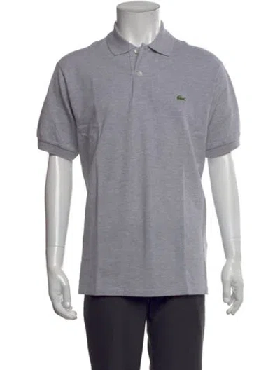 Pre-owned Lacoste Collar Short Sleeve Polo Shirt In Gray