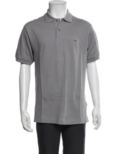 Pre-owned Lacoste Collar Short Sleeve Polo Shirt In Gray