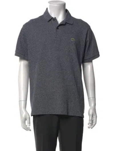 Pre-owned Lacoste Collar Short Sleeve Polo Shirt In Gray