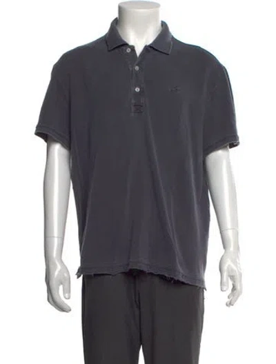 Pre-owned Lacoste Collar Short Sleeve Polo Shirt In Gray
