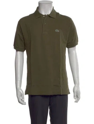 Pre-owned Lacoste Collar Short Sleeve Polo Shirt In Green