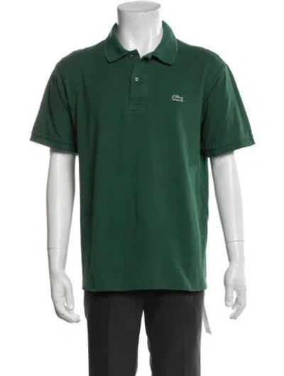 Pre-owned Lacoste Collar Short Sleeve Polo Shirt In Green