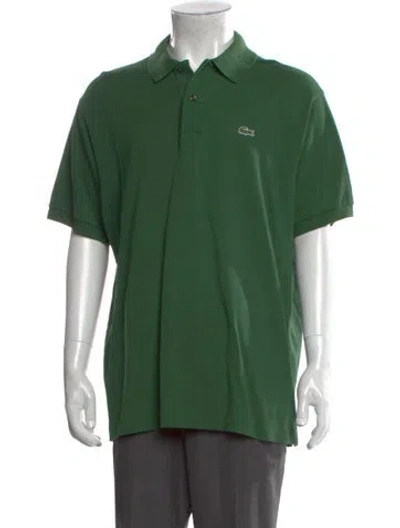 Pre-owned Lacoste Collar Short Sleeve Polo Shirt In Green