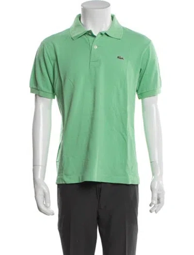 Pre-owned Lacoste Collar Short Sleeve Polo Shirt In Green