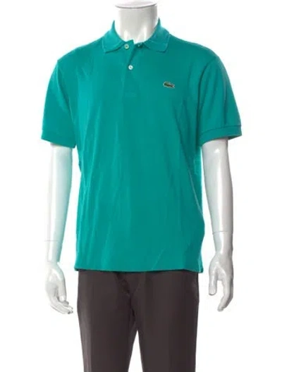 Pre-owned Lacoste Collar Short Sleeve Polo Shirt In Green