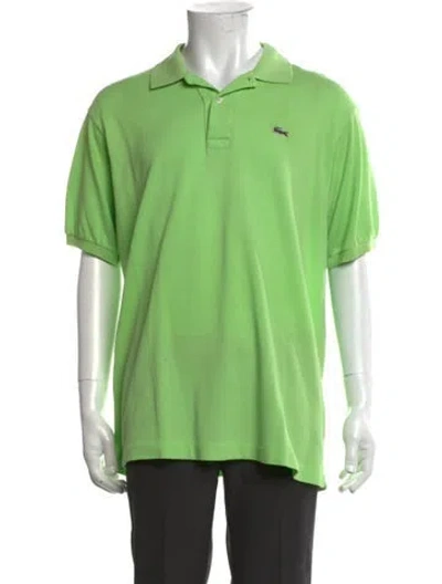 Pre-owned Lacoste Collar Short Sleeve Polo Shirt In Green