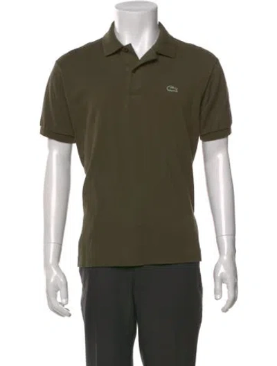 Pre-owned Lacoste Collar Short Sleeve Polo Shirt In Green