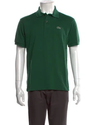 Pre-owned Lacoste Collar Short Sleeve Polo Shirt In Green
