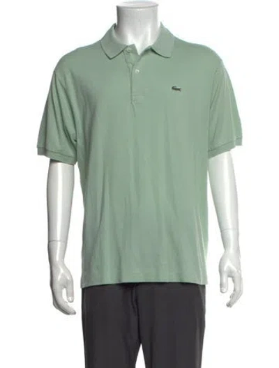 Pre-owned Lacoste Collar Short Sleeve Polo Shirt In Green