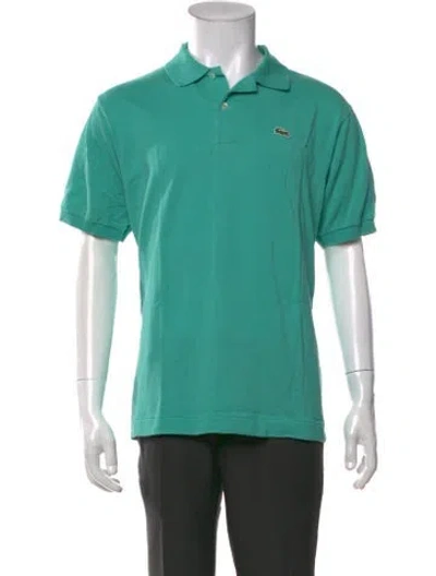 Pre-owned Lacoste Collar Short Sleeve Polo Shirt In Green