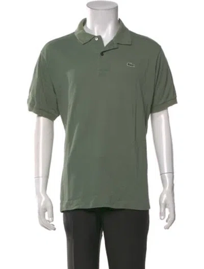 Pre-owned Lacoste Collar Short Sleeve Polo Shirt In Green