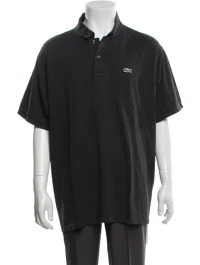 Pre-owned Lacoste Collar Short Sleeve Polo Shirt In Grey