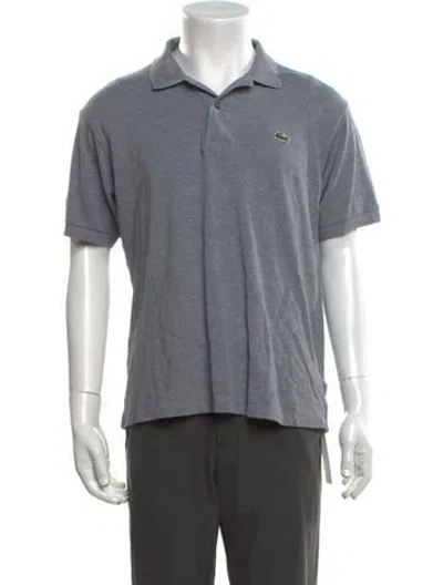 Pre-owned Lacoste Collar Short Sleeve Polo Shirt In Grey