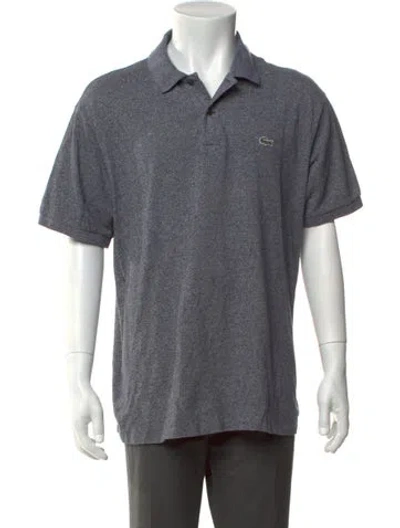 Pre-owned Lacoste Collar Short Sleeve Polo Shirt In Grey