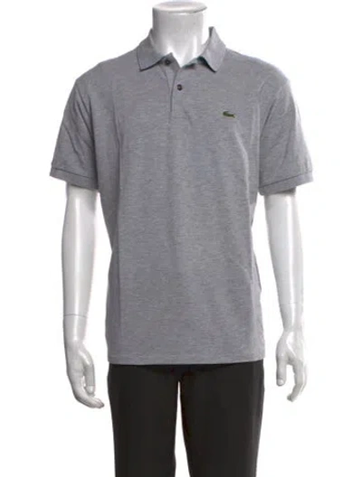Pre-owned Lacoste Collar Short Sleeve Polo Shirt In Grey