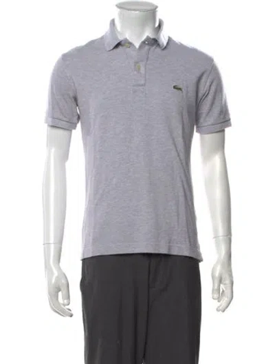 Pre-owned Lacoste Collar Short Sleeve Polo Shirt In Grey