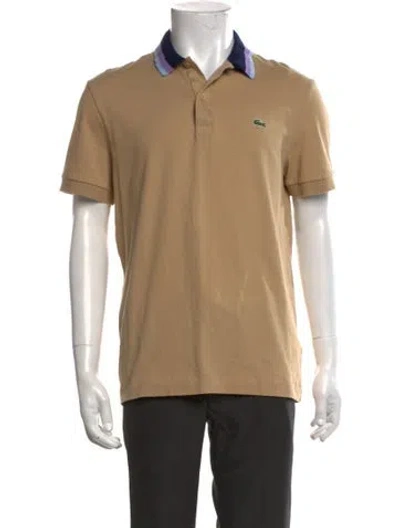 Pre-owned Lacoste Collar Short Sleeve Polo Shirt In Neutral
