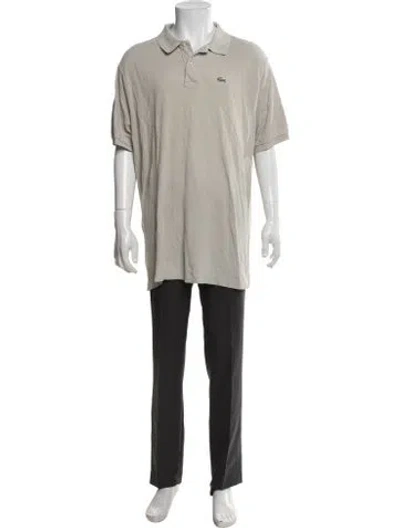 Pre-owned Lacoste Collar Short Sleeve Polo Shirt In Neutrals