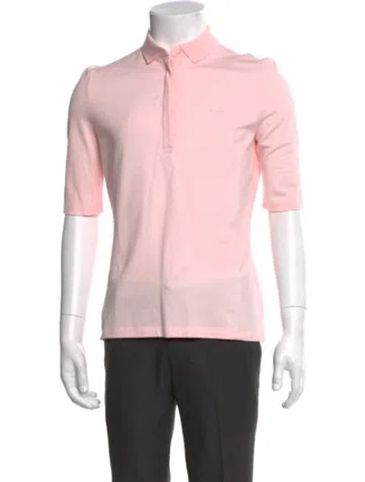 Pre-owned Lacoste Collar Short Sleeve Polo Shirt In Pink