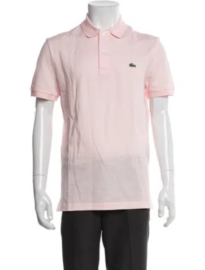 Pre-owned Lacoste Collar Short Sleeve Polo Shirt In Pink