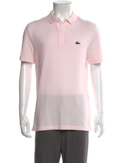 Pre-owned Lacoste Collar Short Sleeve Polo Shirt In Pink