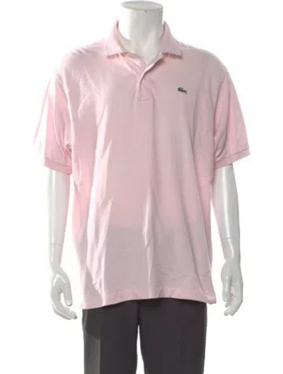 Pre-owned Lacoste Collar Short Sleeve Polo Shirt In Pink