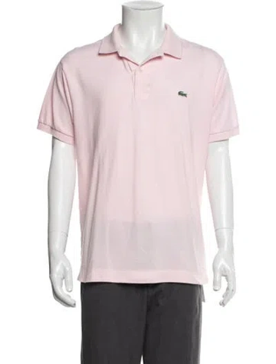 Pre-owned Lacoste Collar Short Sleeve Polo Shirt In Pink