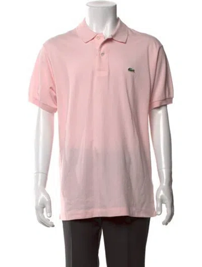 Pre-owned Lacoste Collar Short Sleeve Polo Shirt In Pink