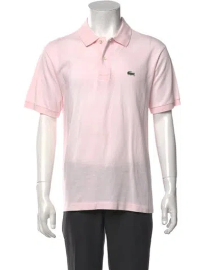 Pre-owned Lacoste Collar Short Sleeve Polo Shirt In Pink