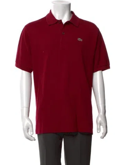 Pre-owned Lacoste Collar Short Sleeve Polo Shirt In Red