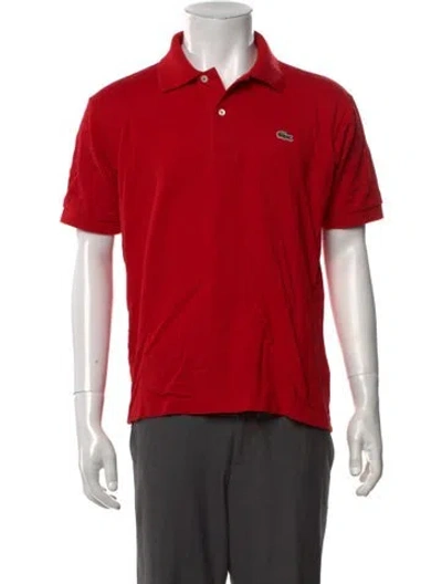 Pre-owned Lacoste Collar Short Sleeve Polo Shirt In Red