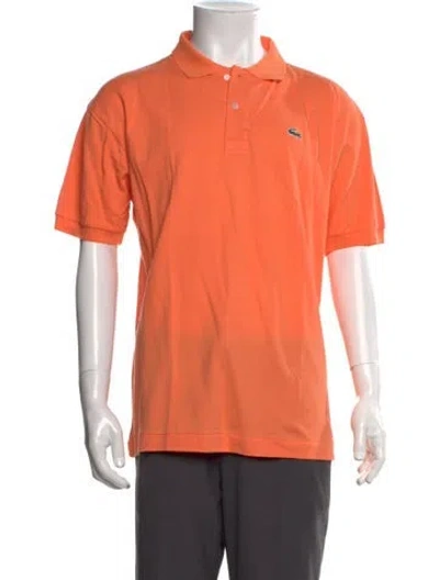 Pre-owned Lacoste Collar Short Sleeve Polo Shirt W/ Tags In Orange