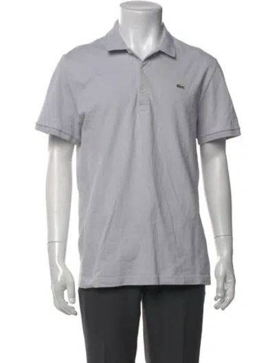 Pre-owned Lacoste Collar Short Sleeve Polo Shirt In White