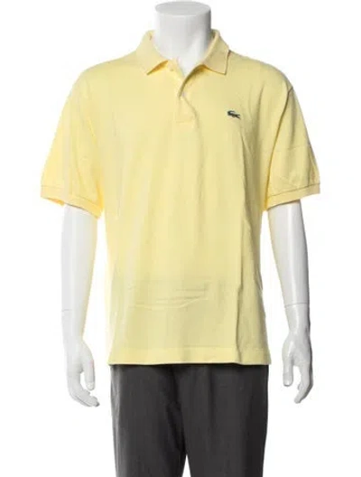 Pre-owned Lacoste Collar Short Sleeve Polo Shirt In Yellow