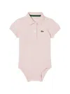 Lacoste Collared Bodysuit In Pink