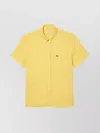 Lacoste Collared Shirt With Pocket And Short Sleeves