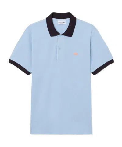 Lacoste Collared Short-sleeve Polo Shirt In Blue