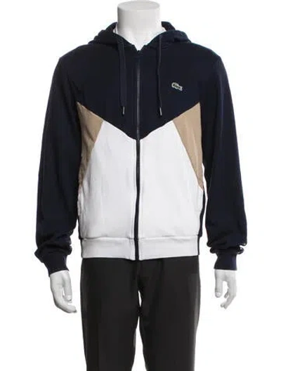 Pre-owned Lacoste Colorblock Pattern Jacket In Black